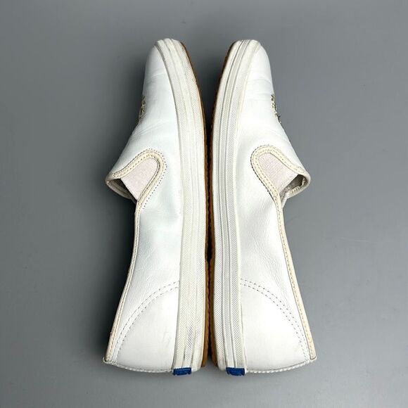 KEDS Vintage 90th White Embroidered Soft Leather Shoes Sneakers US 8 (vintage 9) - Picture 5 of 12